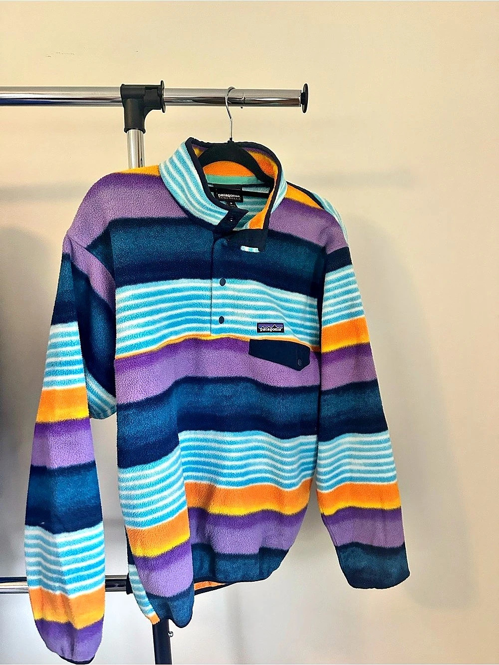 Patagonia Lightweight Synchilla Snap-T Pullover Purple & Blue
